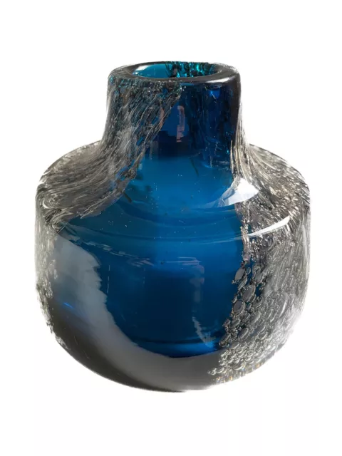 Vase Glas massiv (Unikat) / Kunsthandwerk / Original Vintage retro 60er (1968)