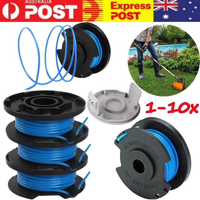 1-10Pcs Replacement Trimmer Spool & Line Strimmer +Cap For Ryobi Grass Trimmer