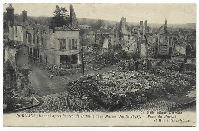 CPA "dormans - after the second battle of the marne-market place and...