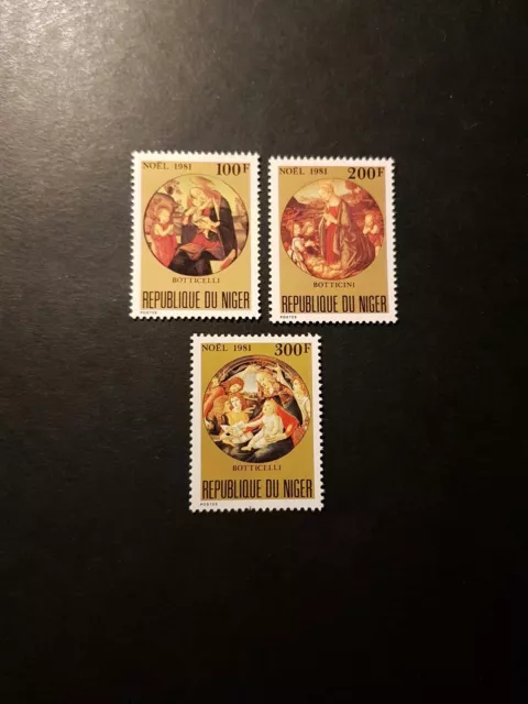 Niger Stamp Christmas Paintings N°570/562 New Without Rubber 1981