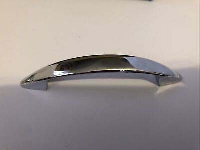 Ajax Polished Chrome Drawer Pull 4" Steel Vintage Made in USA NOS
