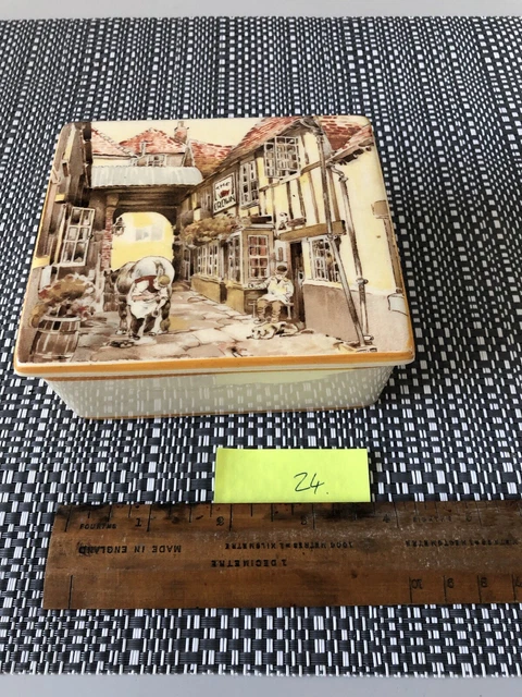 Vintage New Hall Hanley Staffordshire Cigarette / Trinket Box Rare Ca 1950s