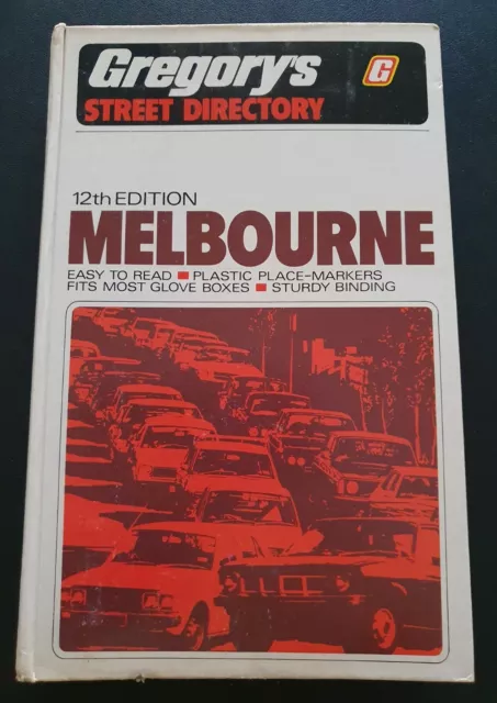 GREGORY'S 1979 MELBOURNE STREET DIRECTORY 12th Edition Map Guide Book 70s Era