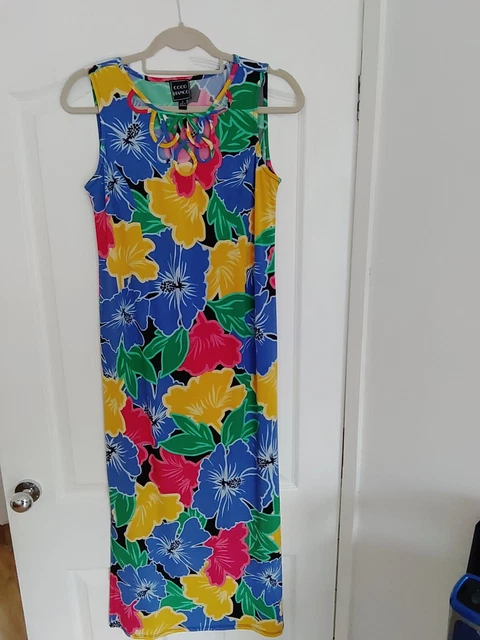 COCO BIANCO QVC Printed Short Sleeve Dress with Zip Orange Size Medium 20.00 PicClick UK