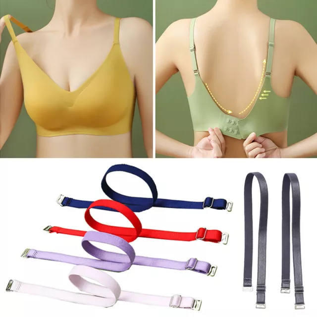 1 Paire De Bretelles De Soutien-Gorge De Couleur Bonbon. R