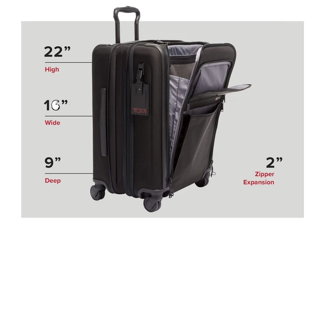 Tumi Alpha 3, 22" Expandable 4 Wheeled Carry-On - Black (1171541041)