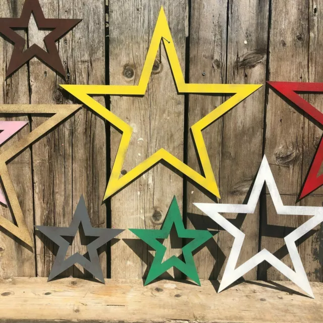industrial metal rustic STARS sign lettering WALL DECOR vintage HOME BARN STAR 2