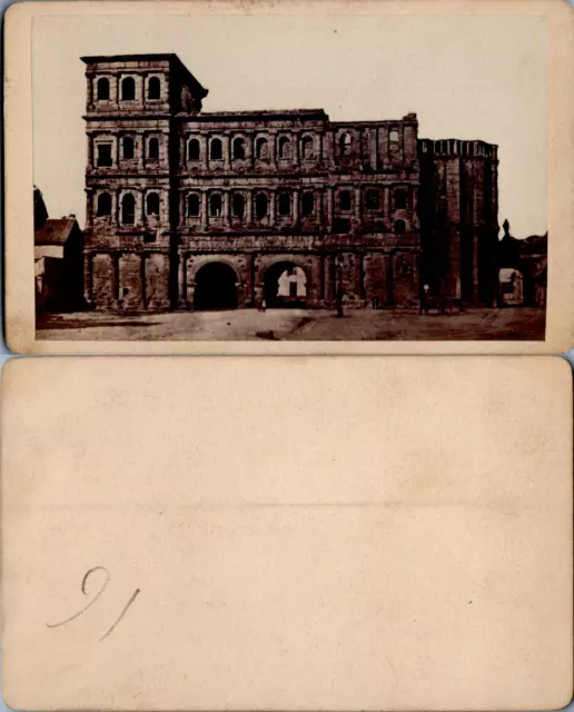 Allemagne, Deutschland, Trèves, Trier, Porta Nigra, circa 1870 CDV vintage album