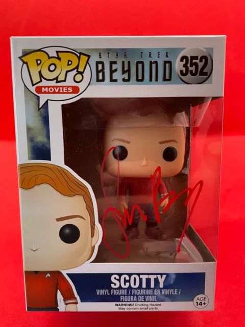 SIMON PEGG signed Autogramm Funko Pop STAR TREK in Person autograph ACOA