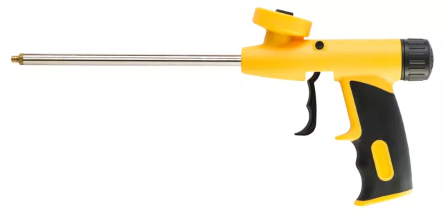 Pistola de espuma pistola de espuma de construcción jeringa de espuma amarilla, negra
