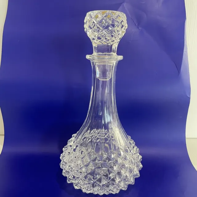 Cristal D'Arques Lead Crystal Decanter w/ Topper 27cm Tall