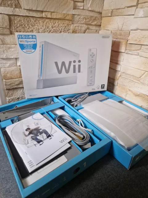 Complet En Boîte Console De Jeux Nintendo Wii Blanche Compatible Gamecube