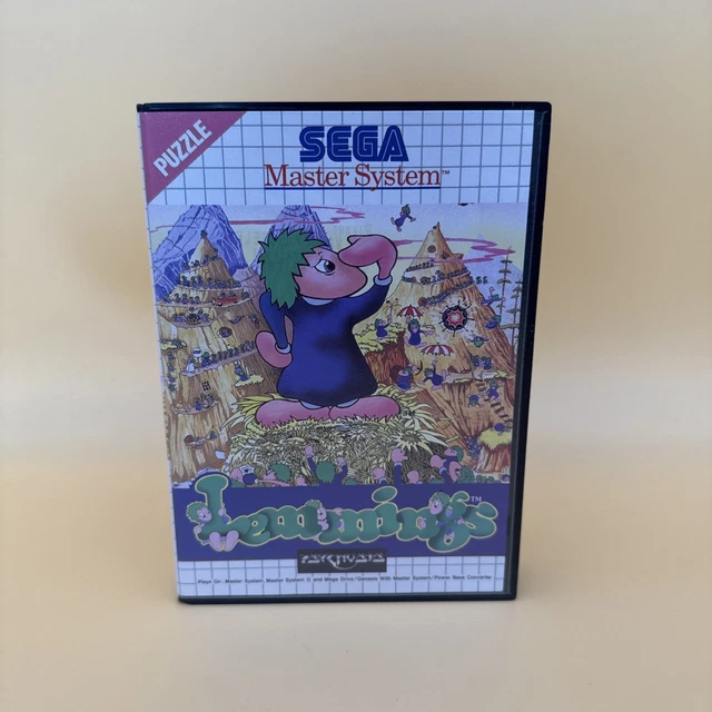 Jeu Vidéo Lemmings - Version SEGA Master System, PAL - Très Bon état, Boîte Et Notice Incluses
