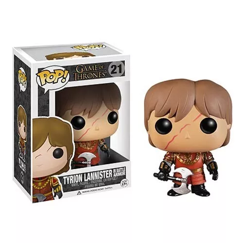 Mint Funko Pop Tyrion Lannister in Battle Armor #21 Game of Thrones Vinyl Figure