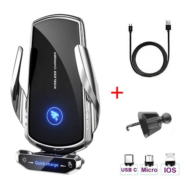 Qi Wireless Charger Auto Handyhalterung Induktions mit ladefunktion Clamping KFZ 12