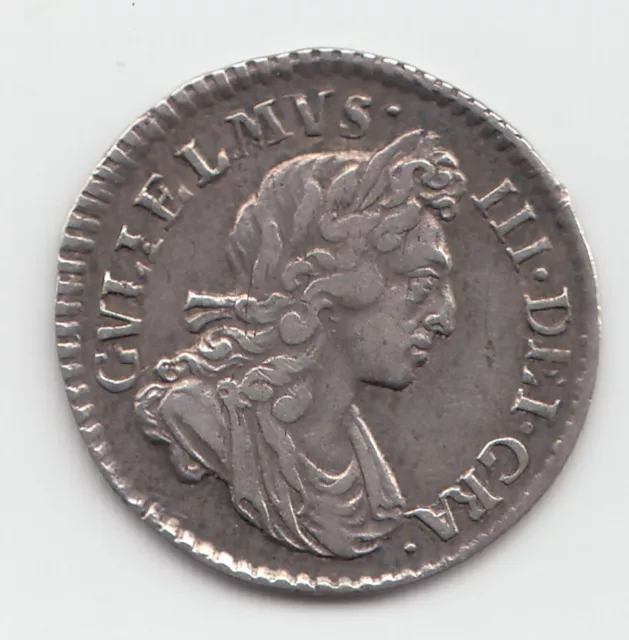 1700 Silver Threepence 3d - William III