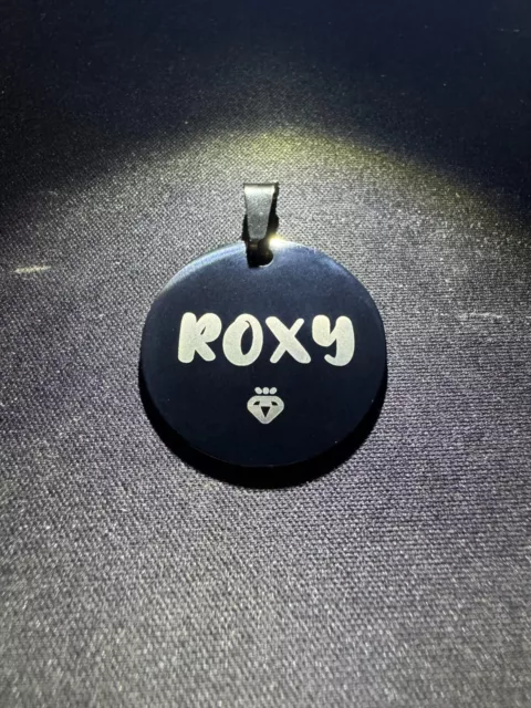 Médaille gravé médaillon chien chat rond personnalisée sur-mesure recto verso