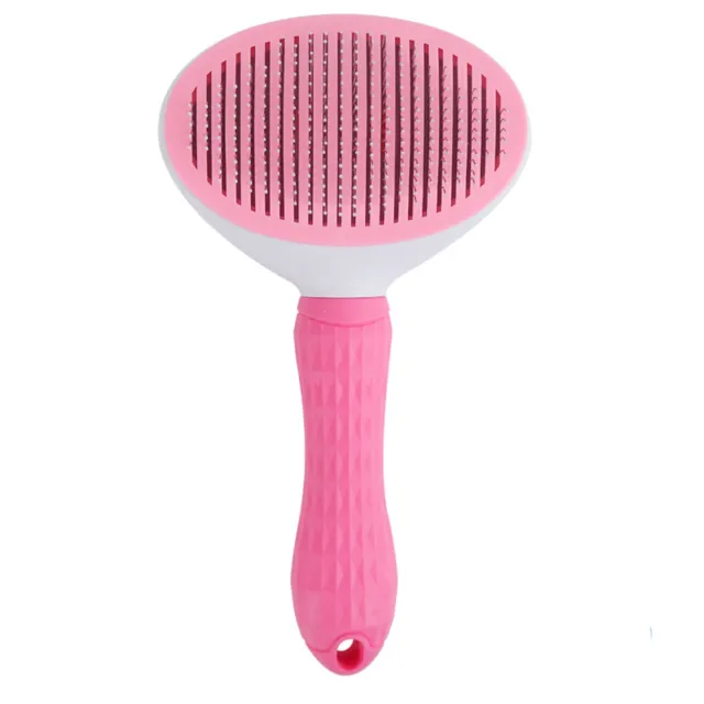 Pet Hair Remover Dog Cat Comb Grooming Massage Deshedding Self Cleaning Brush 12
