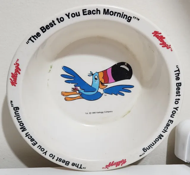 Kelloggs Bowl Advertising Promo Cereal Vintage Toucan Sam Bird 1995