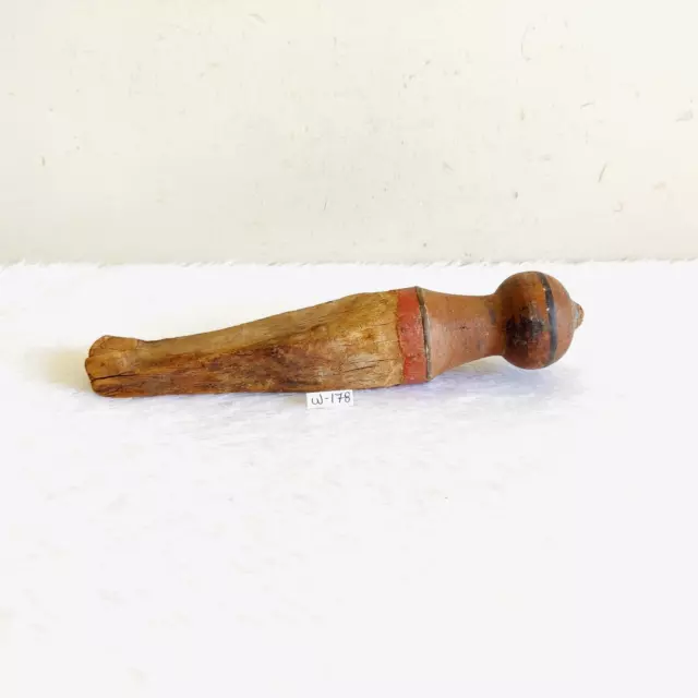 19c Vintage Old Lacquered Wooden Wall Hook Home Decorative Collectible W178