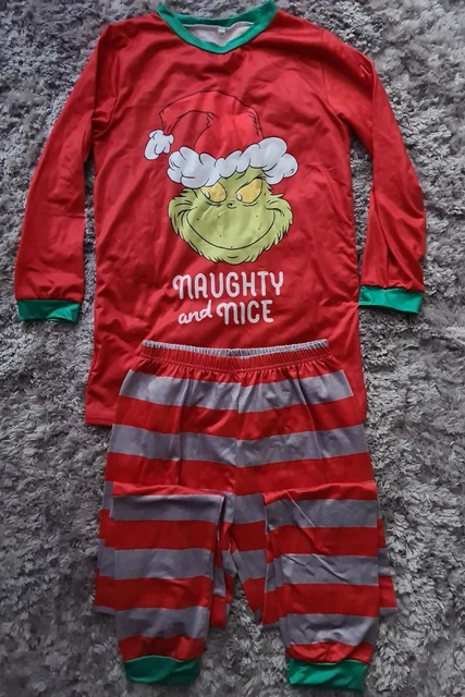 Pigiami di Natale Adulti Ragazze Ragazzi Pigiami Famiglia Set Pigiami Il Grinch Stock UK