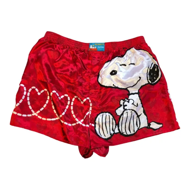 Snoopy Dog Peanuts Men's Boxers Red Shorts “Be My Valentine “ Size XL 40-42