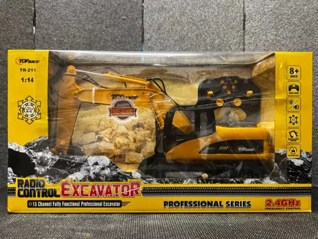 Top Race TR211 Radio Control 15 Channel 1/14 Scale Excavator Professional Series