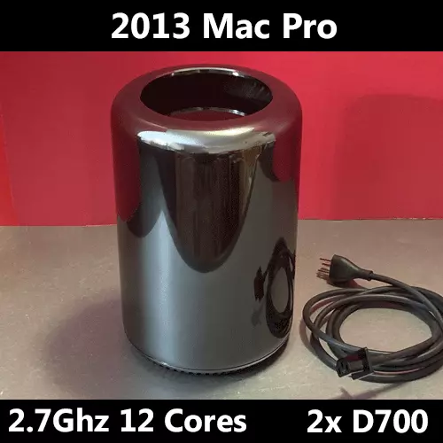 2013 Mac Pro 2.7 GHz 12 Cores Dual AMD D700 128GB RAM 1TB NVMe SSD