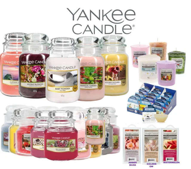 Scented Yankee Candle Large Jars - 623g, 3 x (140g, 75 or 49g) Perfume 150 hours