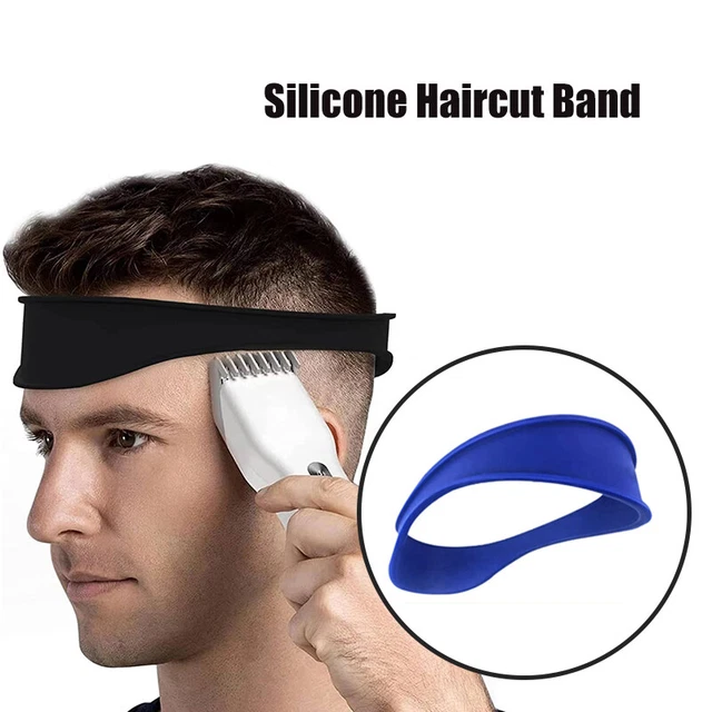 Banda de corte de pelo curva de silicona plantilla de afeitado para cortes de pelo caseros hágalo usted mismo-DB