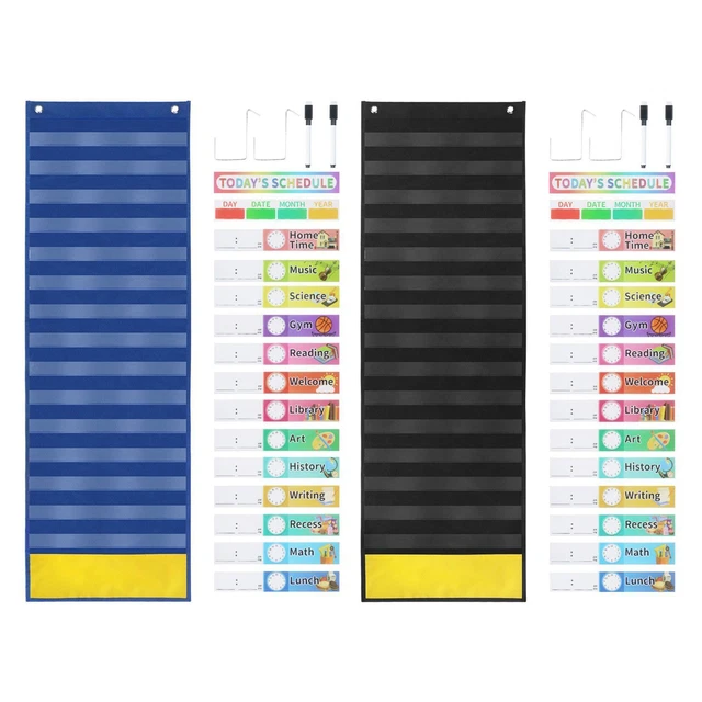 SCHEDULE POCKET CHART Educational Charts for Preschool Activity