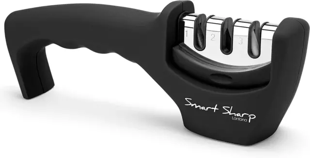 Smart Sharp Knife Sharpener - Professional 3 Stage Manual Sharpener for Sharpeni