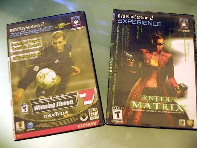 Sony NTSC PS2 Playstation Game DVD Disc Enter Matrix/ World Soccer Winning 11