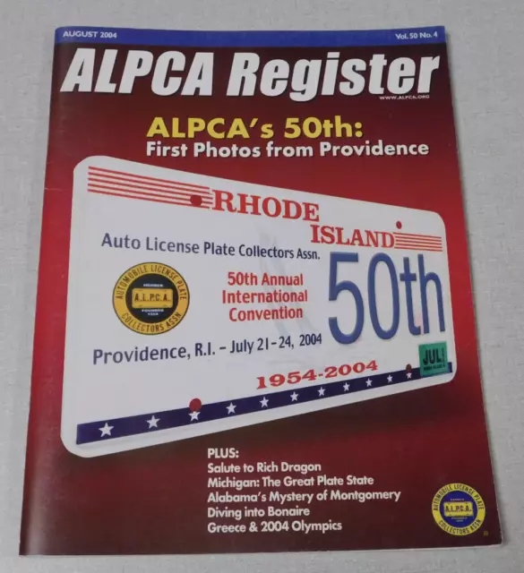 ALPCA Register magazine August 2004 Providence convention plates