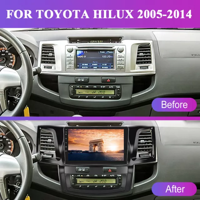 32G For 2005-2014 Toyota Hilux Android 13 Car Stereo Gps Apple Carplay Head Unit