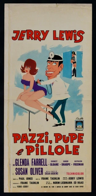 Affiche Fous Pupe Et Pilules The Désordonnée Auxiliaires Médicaux Jerry Lewis