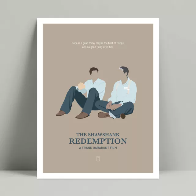 The Shawshank Redemption - Minimalist Movie Poster, Tim Robbins, Morgan Freeman