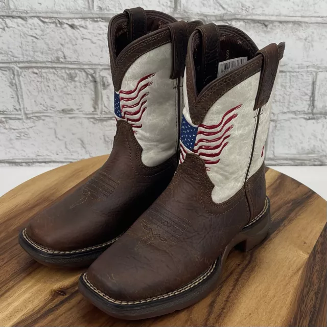 Durango Children's Lil' Rebel Distressed Flag Western Boots Size 12 M, DBT0234C