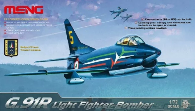 Meng Model 1/72 DS-004 Fiat G.91R Light Fighter-Bomber Kit