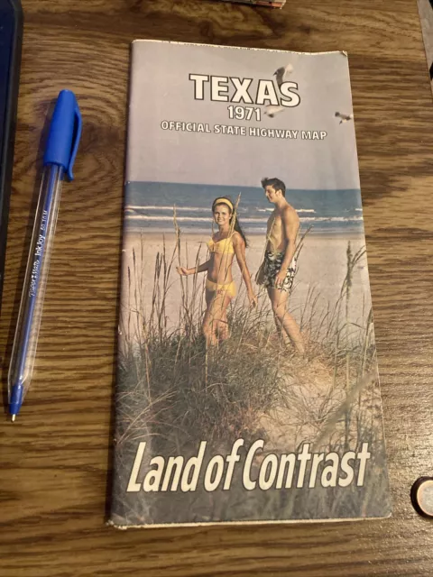 VINTAGE MAP - Texas 1971 Official State Highway Map $5.99 - PicClick