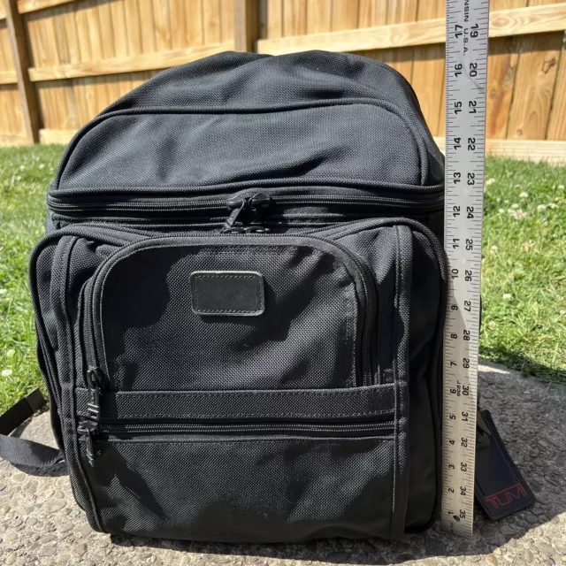 Tumi Alpha Black Ballistic Nylon 16” Backpack with Laptop Sleeve 2640D3