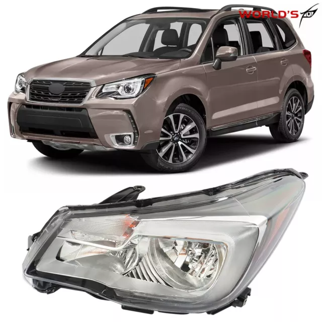 Headlight Headlamp Halogen For 2017-2018 Subaru Forester Left Side Clear Lens