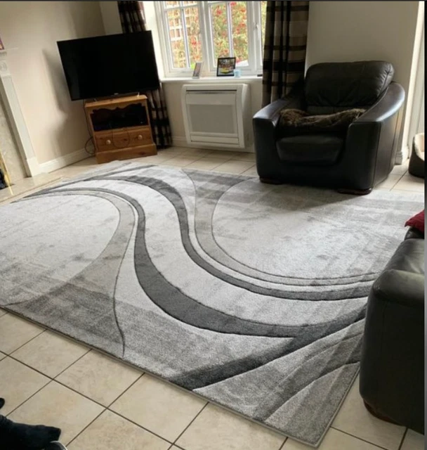 DUNELM MIRAGE CHARCOAL Large Rug 340/240cm £150.00 PicClick UK