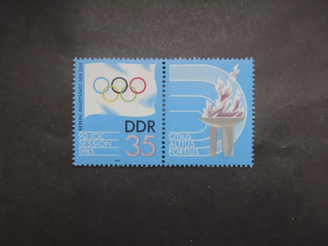 1985 DDR Mi-Nr. DD WZd635 DD 2949 Olympische Flagge IOC Zierfeld postfrisch
