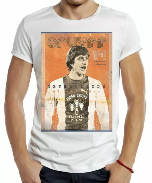 Cruyff T-Shirt RETRO dutch classic 70s 80s master football tee soccer holland 2