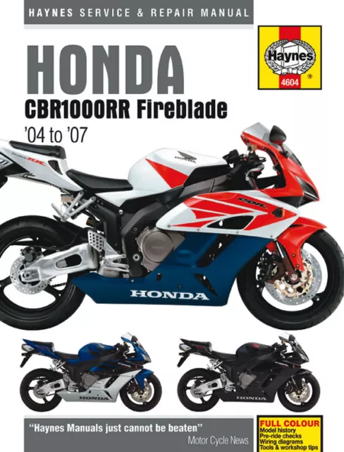 Honda CBR1000RR Fireblade (04 - 07) Haynes Repair Manual (Paperback)