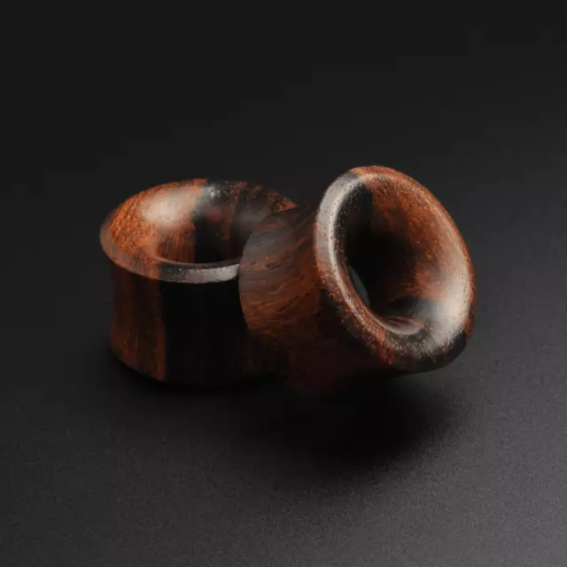 Sono Wood Double Flare Concave Tunnel Handmade Organic Ear Gauges