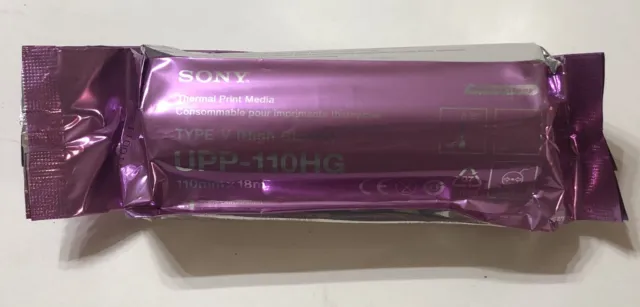 Papel de medios de impresión térmica Sony tipo V (alto brillo)/UPP-110HG (110 mm X 18 m)