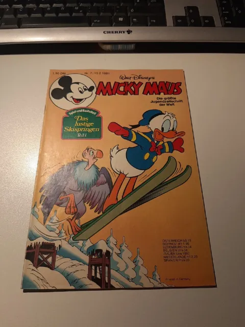 Micky Maus Nr.7  Jahrgang 1981 Mit Bastelbeilage & Schnipp