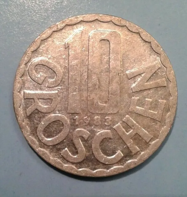 Austria 10 Groschen coin 1983